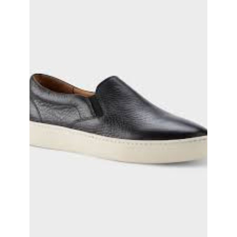 Duluth Sz 8 womens Black Lifetime Cowhide Leather Slip-On Sneakers Flat Shoes